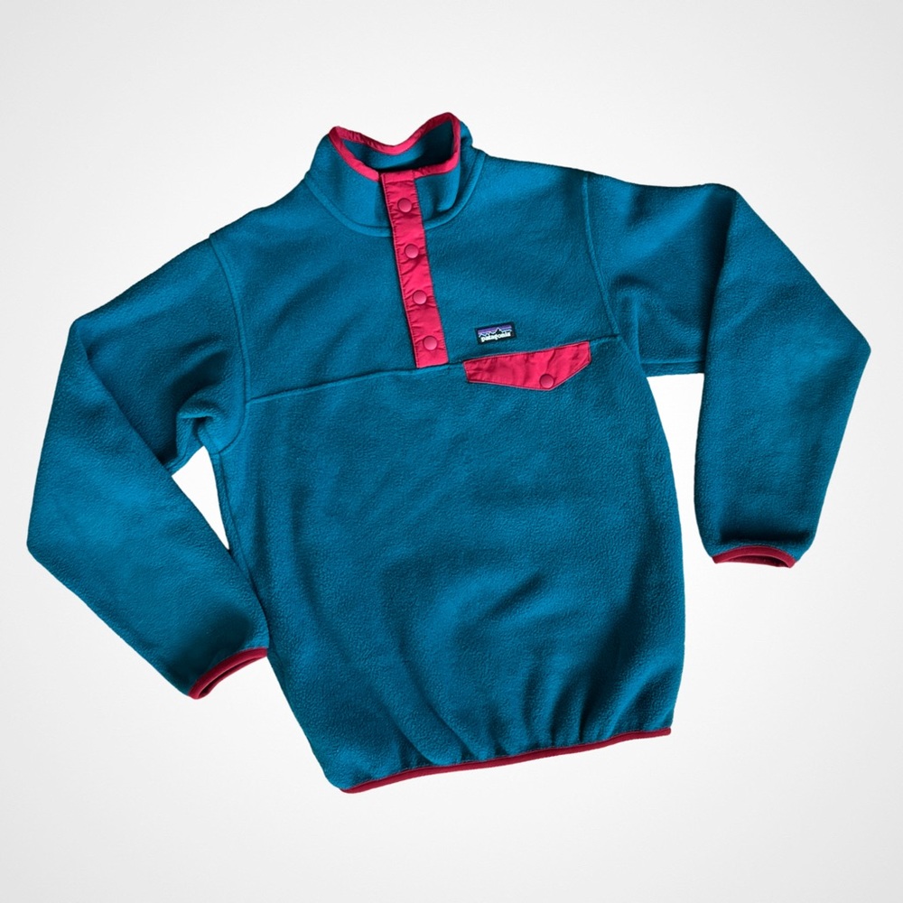 Patagonia Snap T Fleece Colorblock Pullover L 12 Kids